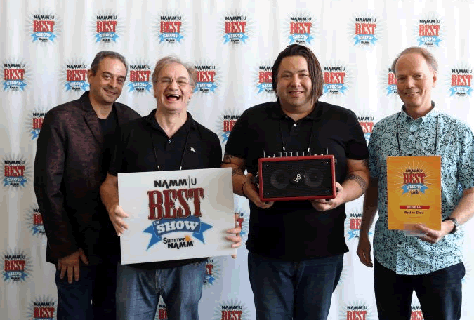 The Phil Jones Bass BG-75 Double Four Bass Combo is winner of the " Best in Show " award at this year's Summer NAMM.